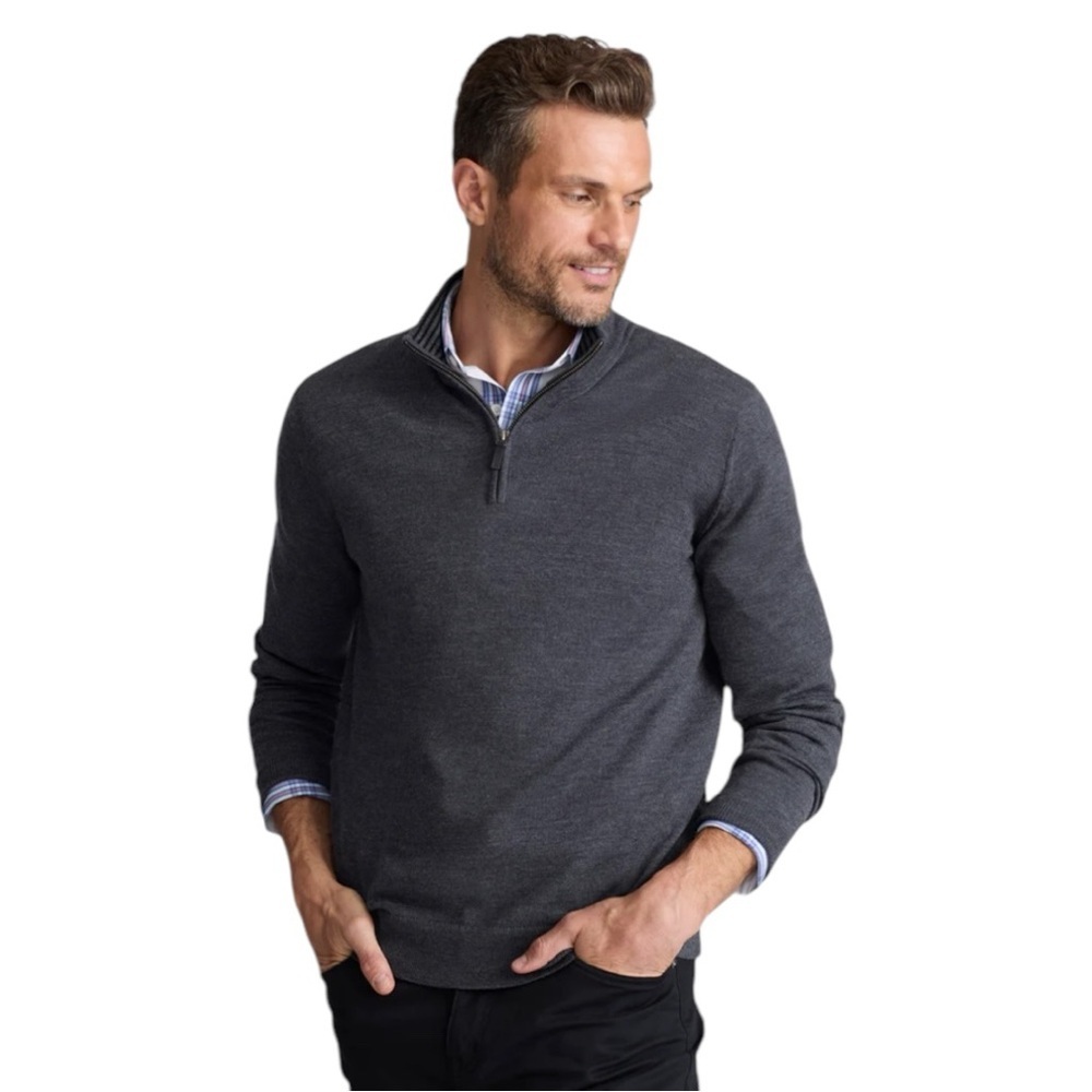 Untuckit‎ Merino Wool Quarter-Zip Sweater